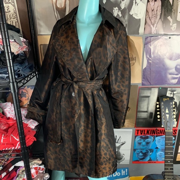 Vintage Jackets & Blazers - 🔥NWT DEAD STOCK VINTAGE 1980’s Pak-a-Jak Leopard TRENCH Coat Jacket